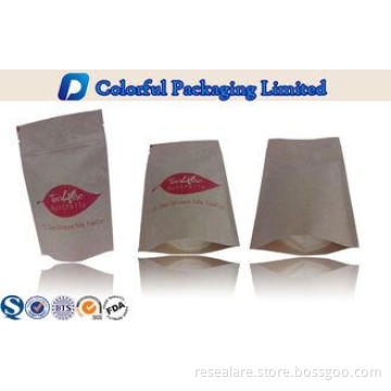 Reusable Aluminum Foil Kraft Paper Tea Packaging Bags For G